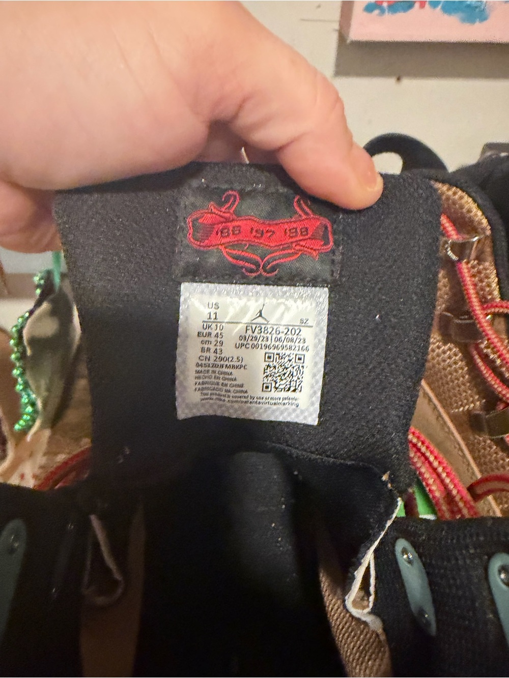 Jordan Men’s Athletic Shoes Black Brown with Red Accents